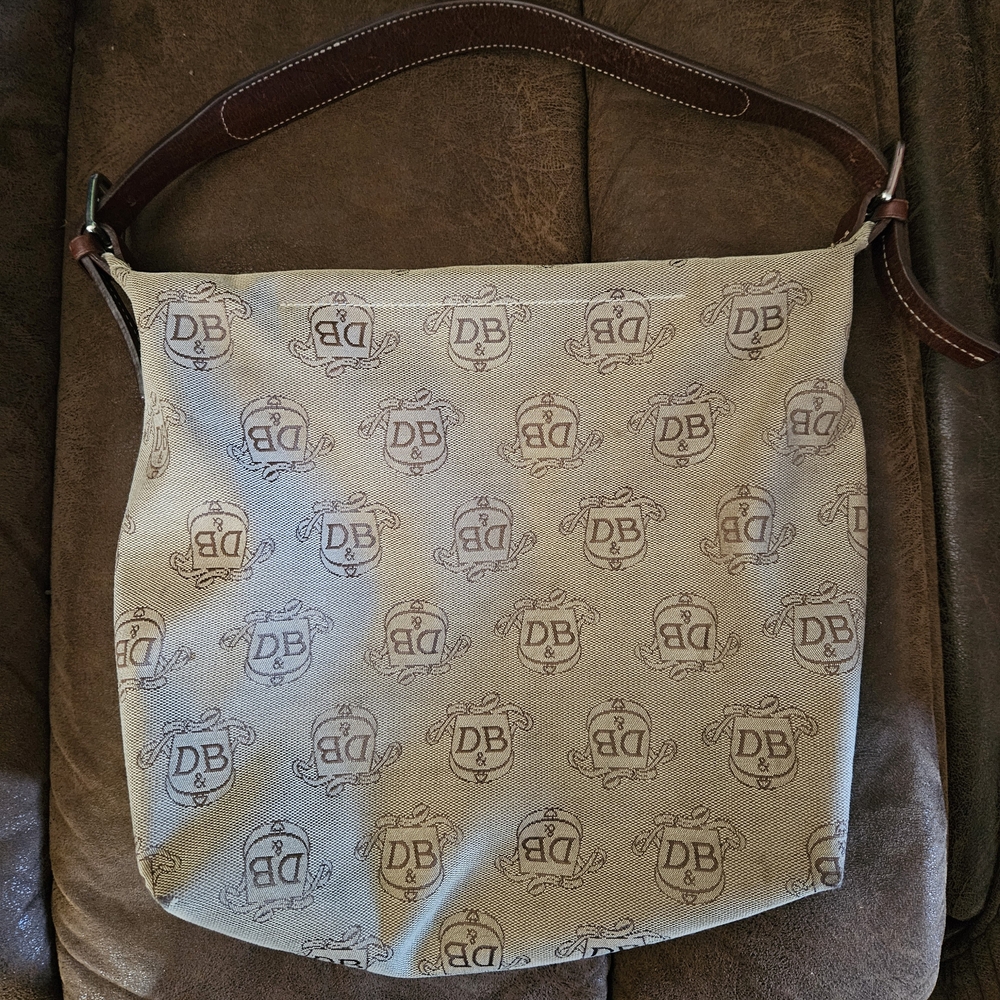 Dooney & Bourke Tan and Brown Messenger Bag